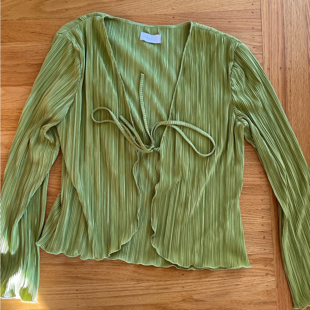 Isalis Ruched Blouse with Tie Front